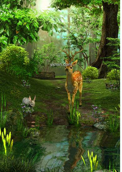 【图】3D Nature Deer Live Wallpaper(截图1)