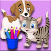Kitty Cat and Dog Color Book