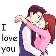 Cute Couple (Love) Stickers For WhatsApp