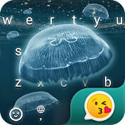 LIVE 3D Neon Jellyfish Keyboard Theme for Rockey