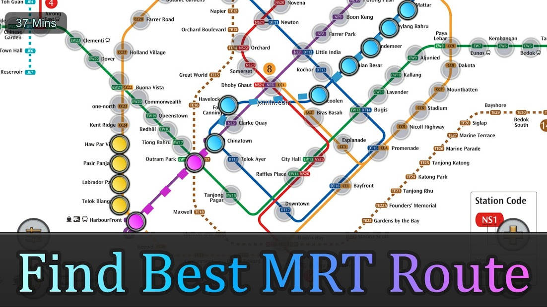 【图】Singapore MRT Map Route 新加坡地铁(截图1)