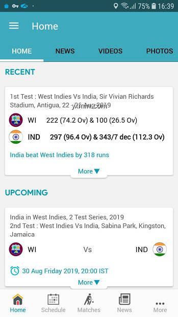 【图】NDTV Cricket(截图1)