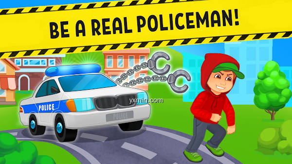 【图】Police Car x Kids Racing Games(截图 0)