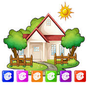 House Coloring Book Glitter for Kids House Coloring Book Glitter for Kids
