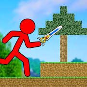 Red Stickman Parkour Fighter