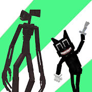 Siren Head and Cartoon Cat Mod For Minecraft