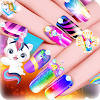 Unicorn Acrylic Nails Makeover