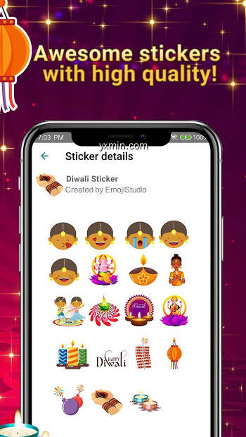 【图】Diwali-Emoji Stickers(截图2)