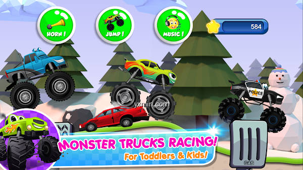 【图】Monster Trucks Game for Kids 2(截图1)