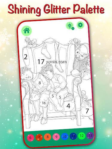 【图】Christmas Cards Coloring Book(截图 1)