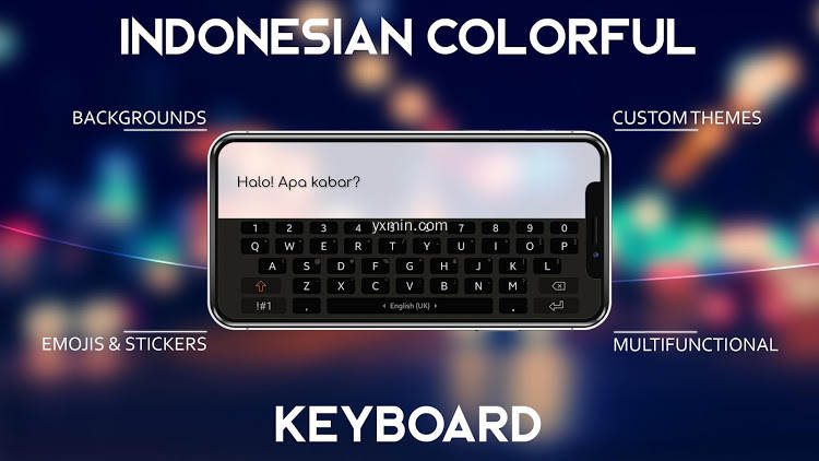 【图】印尼键盘：英文IND智能键盘  使用更少的记忆：所有印尼语键盘和英语简易印尼语语法应用程序(截图1)