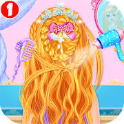 公主 编织 沙龙 — 头发 游戏类 对于 女孩们