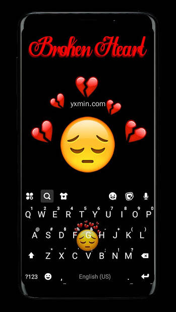 【图】Broken Heart Emoji 主题键盘(截图1)