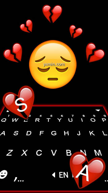 【图】Broken Heart Emoji 主题键盘(截图2)