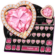 Pink Heart Diamond Keyboard Theme Pink Heart Diamond Keyboard Theme