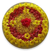 Rangoli With Flowers Rangoli With Flowers