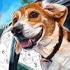 Dog Paint by Number Coloring