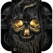 Gold Black Horrific Skull Theme Gold Black Horrific Skull Theme