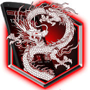 White Red Dragon Fire Theme