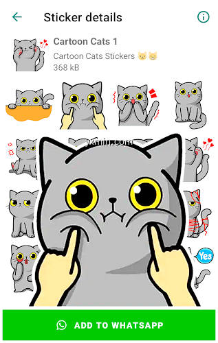 【图】Cartoon Cat Stickers(截图1)