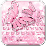 Pink Diamond Butterfly Keyboard