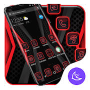 Black Red Crystal APUS Launcher theme