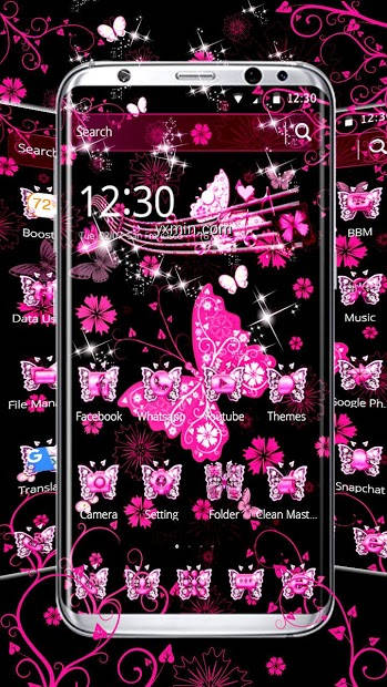 【图】Pink Black Butterfly Theme(截图1)