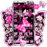 Pink Black Butterfly Theme