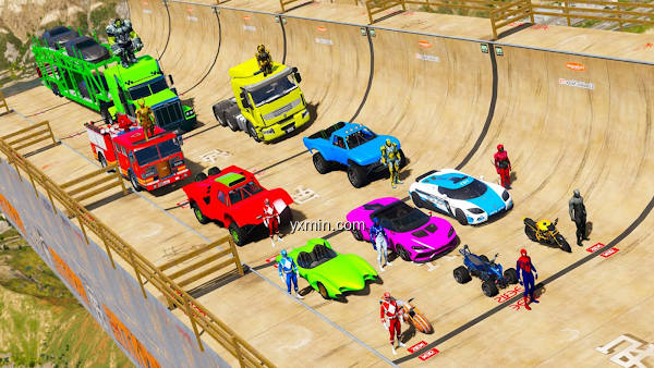 【图】Crazy Superhero Car Stunt Race(截图1)