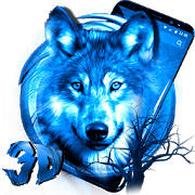 3D Ice Wolf Theme 3D Ice Wolf Theme