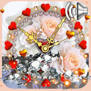 Diamonds Valentines Day Clock