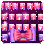 Cute Pink Purple Bow Keyboard Theme Cute Pink Purple Bow Keyboard Theme