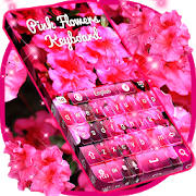 粉色花朵键盘