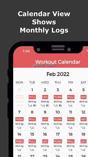【图】Workout Calendar: Track/Log(截图1)