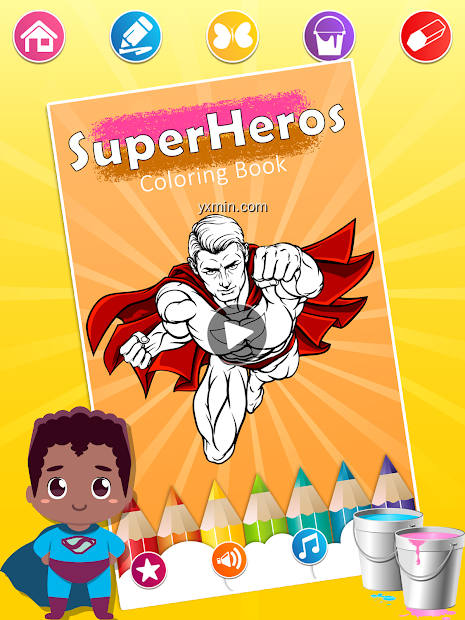 【图】Superhero Coloring Pages(截图1)