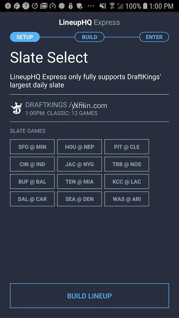 【图】LineupHQ Express DraftKings(截图2)