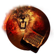 Fire Lion Keyboard Theme – Emoji & Gif