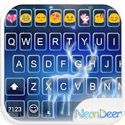 Neon Deer Emoji Keyboard Theme Neon Deer Emoji Keyboard Theme