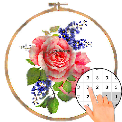 【图】Cross Stitch Flower Color By Number – Pix No(截图 0)