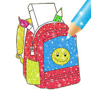 Glitter School Supplies Coloring For kids Glitter School Supplies Coloring For kids