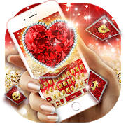 Golden Red Luxury Heart 主题键盘 Golden Red Luxury Heart 主题键盘