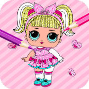 Cute Glitter Dolls Coloring Pages