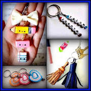 DIY Keychain Handmade Pom Pom Leather Making Home DIY Keychain Handmade Pom Pom Leather Making Home