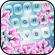Purplish Orchid Flower Keyboard Purplish Orchid Flower Keyboard