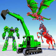 Dragon Robot Horse Game – Excavator Robot Car Game