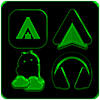 Black and Green Icon Pack