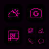 Wow Pink Neon Theme, Icon Pack