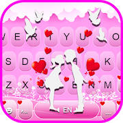 Pink Love Kiss 主题键盘