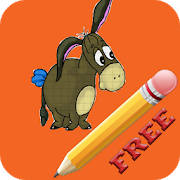 Draw cartoon hero on the step Draw cartoon hero on the step